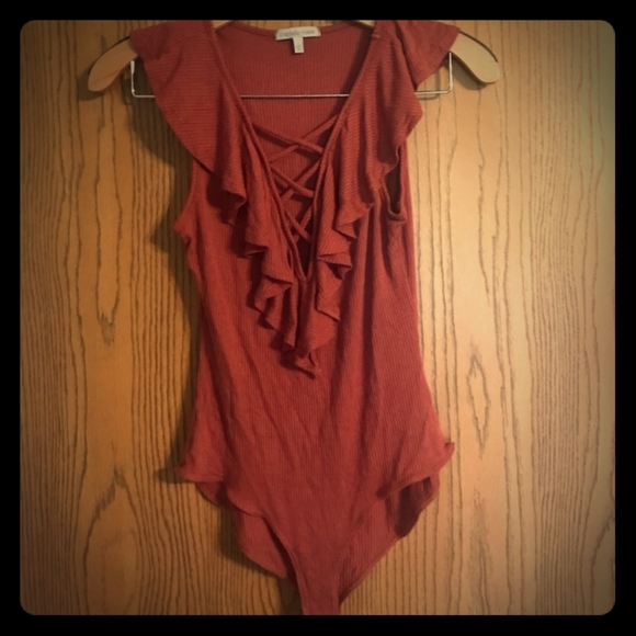 Ruffled front bodysuit - Picture 1 of 5
